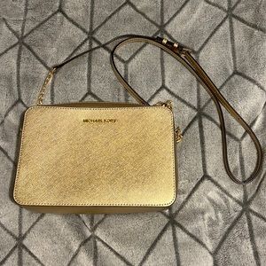 Michael Kors Metallic Gold Crossbody